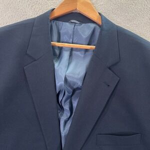 GS Perfect Fit Blazer Jacket Mens 54R Navy Wool Notch Lapel Flap‎ Pocket Vented